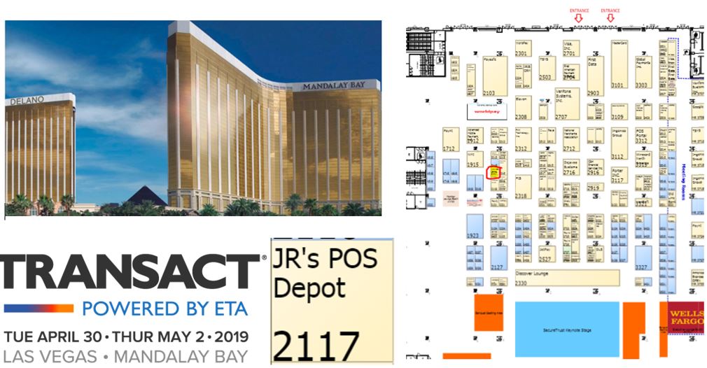 And the #countdown begins!!! We'll be at #ETATRANSACT in Las Vegas April 30-May 2nd. Come see <a href="/Jrposdepot/">JR'S POS DEPOT</a> at #MandalayBay Booth 2117!! We can't wait to show you what we've got! 🔌💳💰💵