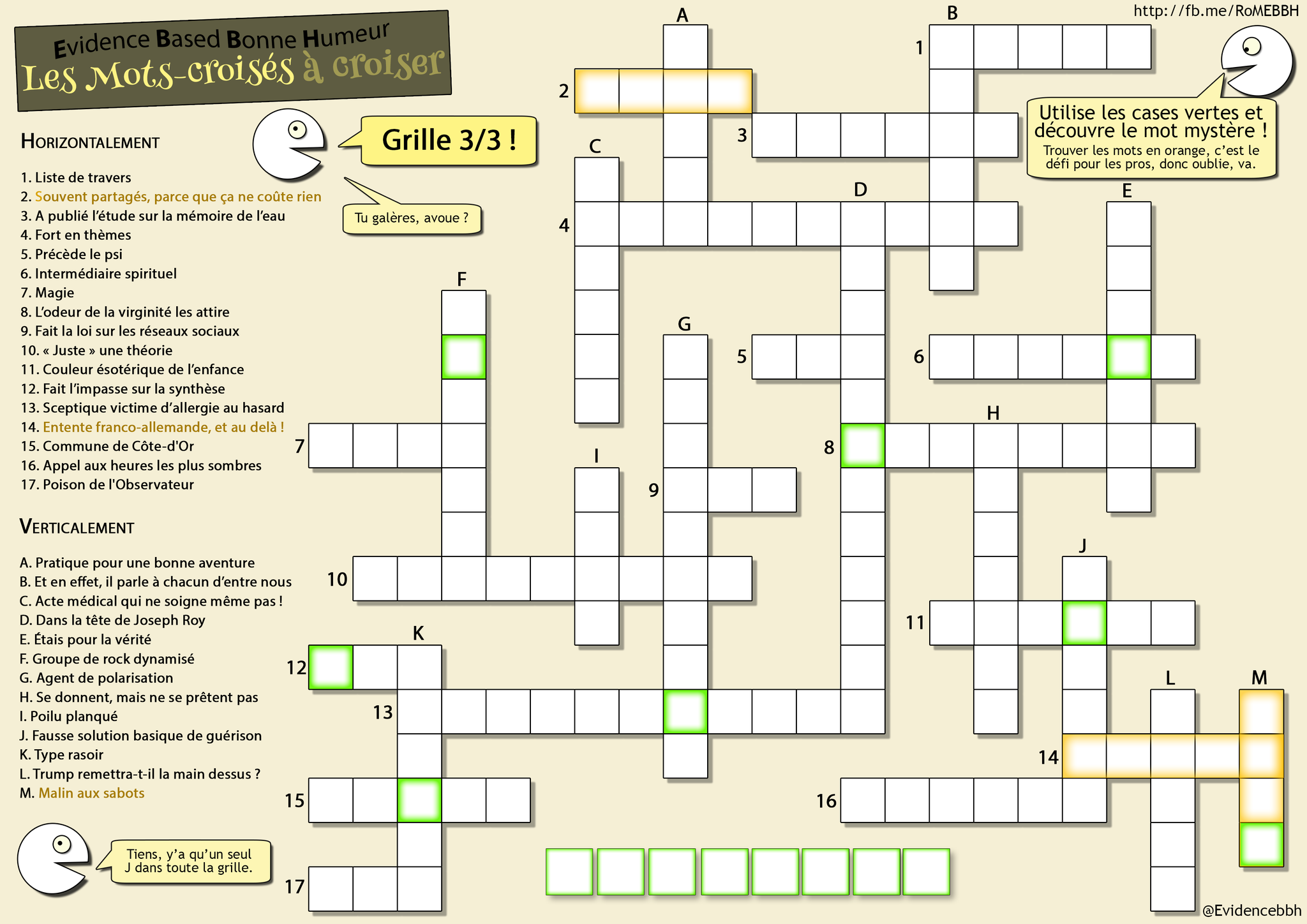 Evidence Based Bonne Humeur Auf Twitter Pour Changer Des Maths Je Vous Propose Des Mots Croises A Croiser Les 3 Grilles Contiennent Exactement Les Memes Mots Disposes Ou Definis Differemment A Vous