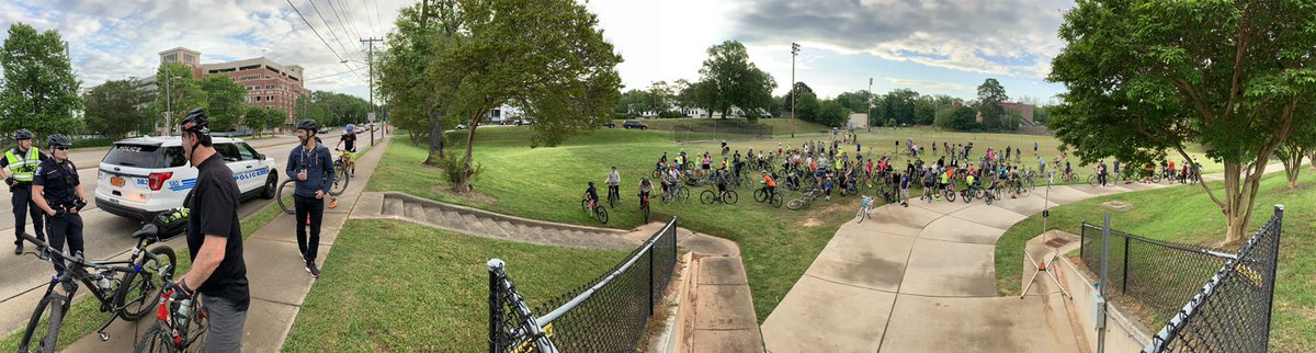 ToddBikePEd's tweet photo. Congrats to @CLTgov @cdot on cutting the ribbon on the first 5 blocks of #UptownCycleTrack this morning.  Great ride w Council members and #bikecharlotte kickoff w @CLTMayor @StewartInc #charlottesgotalot #greenpaint https://t.co/2Ung8gNeQr