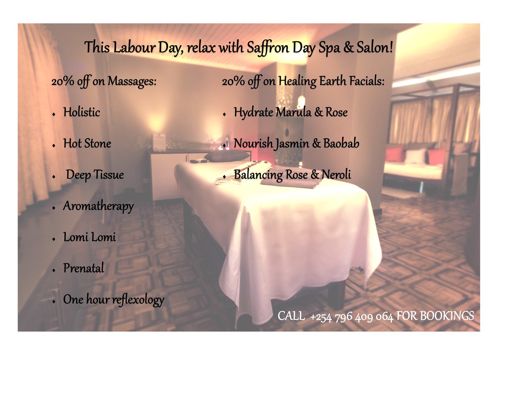 Saffron Day Spa & Salon on Twitter "Don't miss out on our AWESOME