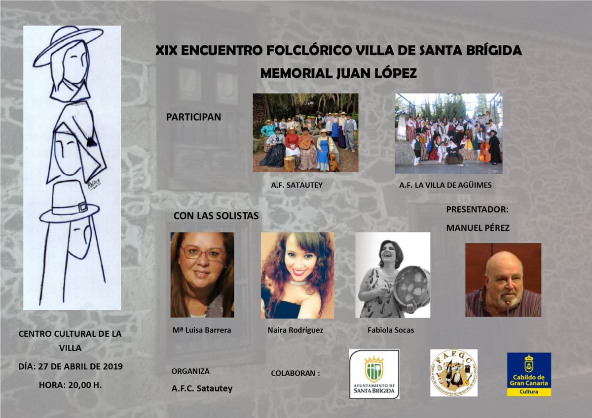 Les esperamos, este sábado en el Centro Cultural de la Villa de Santa Brígida a las 20 horas.