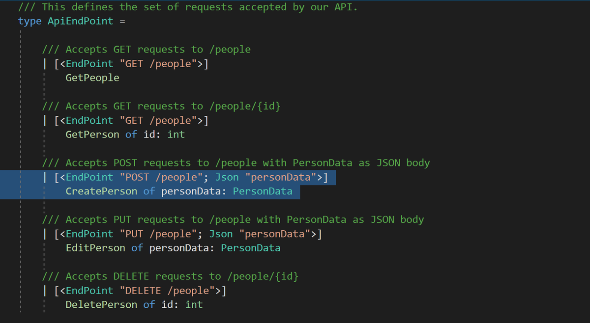 granicz's tweet image. PeopleAPI - a sample #fsharp REST API with #websharper github.com/websharper-sam…