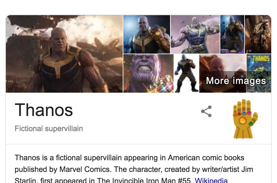 marcopoggioli_'s tweet photo. Se cercate #Thanos su #Google non cliccate sul guanto!!! 😳😁 https://t.co/VwLmNRDwSk https://t.co/mIwkxyNMnt