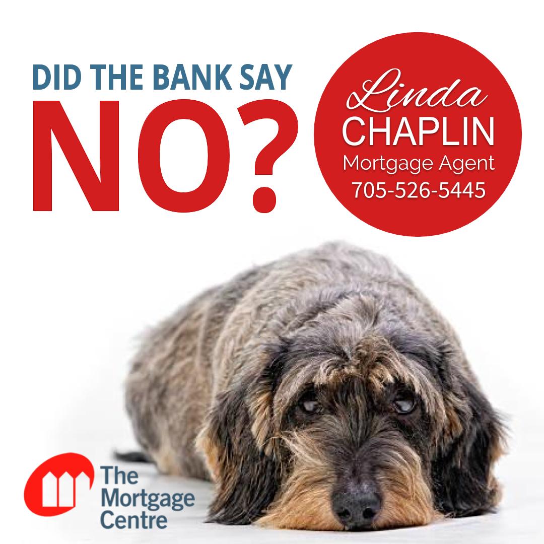 Turned down by the Bank?
Pre-Approval less than you were looking for?
We have lenders that can help! Linda Chaplin at 705-526-5445.
#Midland #MidlandMortgages #Mortgages #NewHome #Lending #Refinancing #FirstTimeBuyer #TheMortgageCentre

ow.ly/owwH30o7QXZ