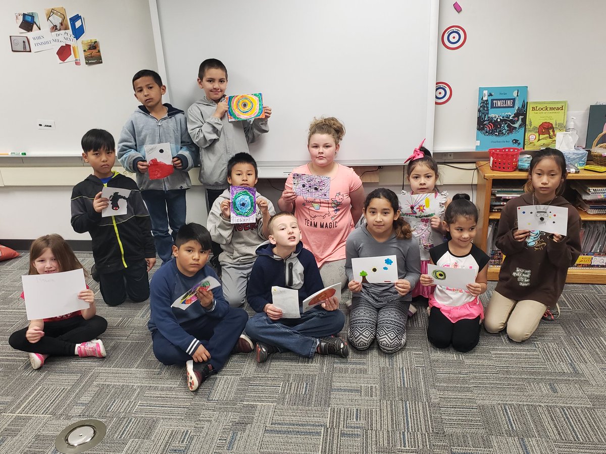talamantesmrs's tweet photo. Used "The Dot" during Halverson Families today to create our own "dot" art work. #halverson https://t.co/qyUx8aQGg2