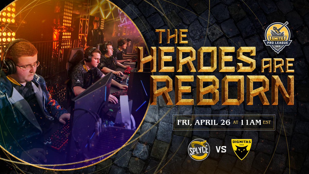 Today's the day! We're back with more #SPL action 🔥 

We take on <a href="/dignitas/">Dignitas</a> @ 11AM ET

#OnTheHunt

📺  mixer.com/smitegame