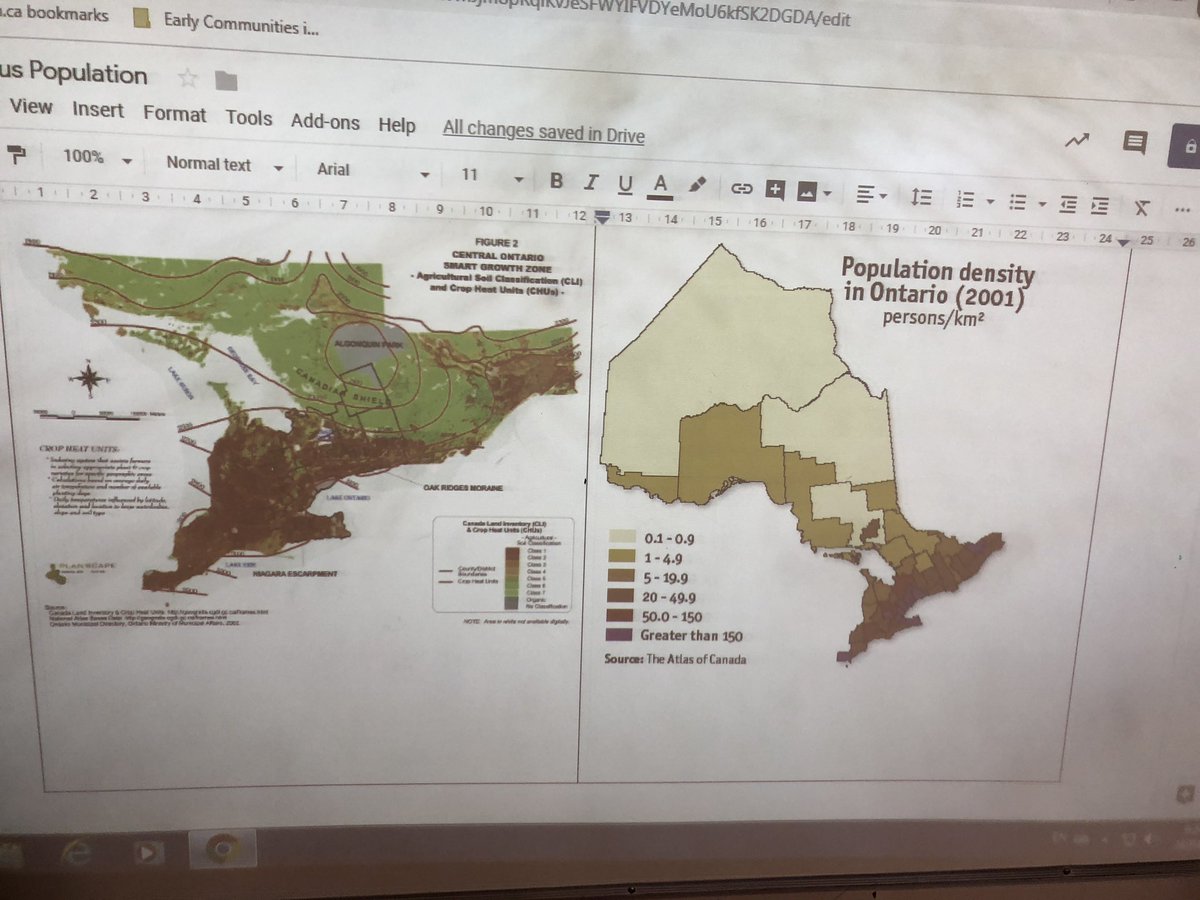 StephDonovan2's tweet photo. Inspired by #UnleashingLearning2019 to have my students think critically about our land inquiry. We compared maps of fertile soil with population density this morning and added to our big idea list! @AllenbyPS_TDSB @D_Zamin @tdsb @tdsb https://t.co/sZTdN7RvLk