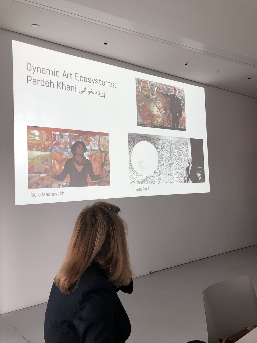 carlagannis's tweet photo. #AmirBaradaran Founder & Lead Organizer of @AnotherAIinArt talking about difficulties in funding for arts & creating a software #iBegoo that facilitated the creation of AI characters so more artists can work w the tech! ✨Providing #agency to artists ✨#anotherai #storytelling https://t.co/sV1kjiRBVX