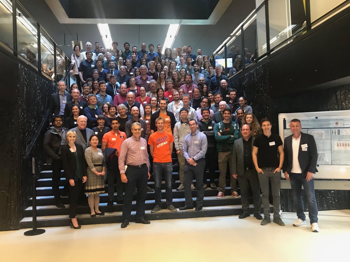 Gathering of the SMALP network leads to spontaneous generation of the world’s largest native nanodisc with a diameter of 7 meters and composition of 125 people in red protein, blue lipid and grey polymer