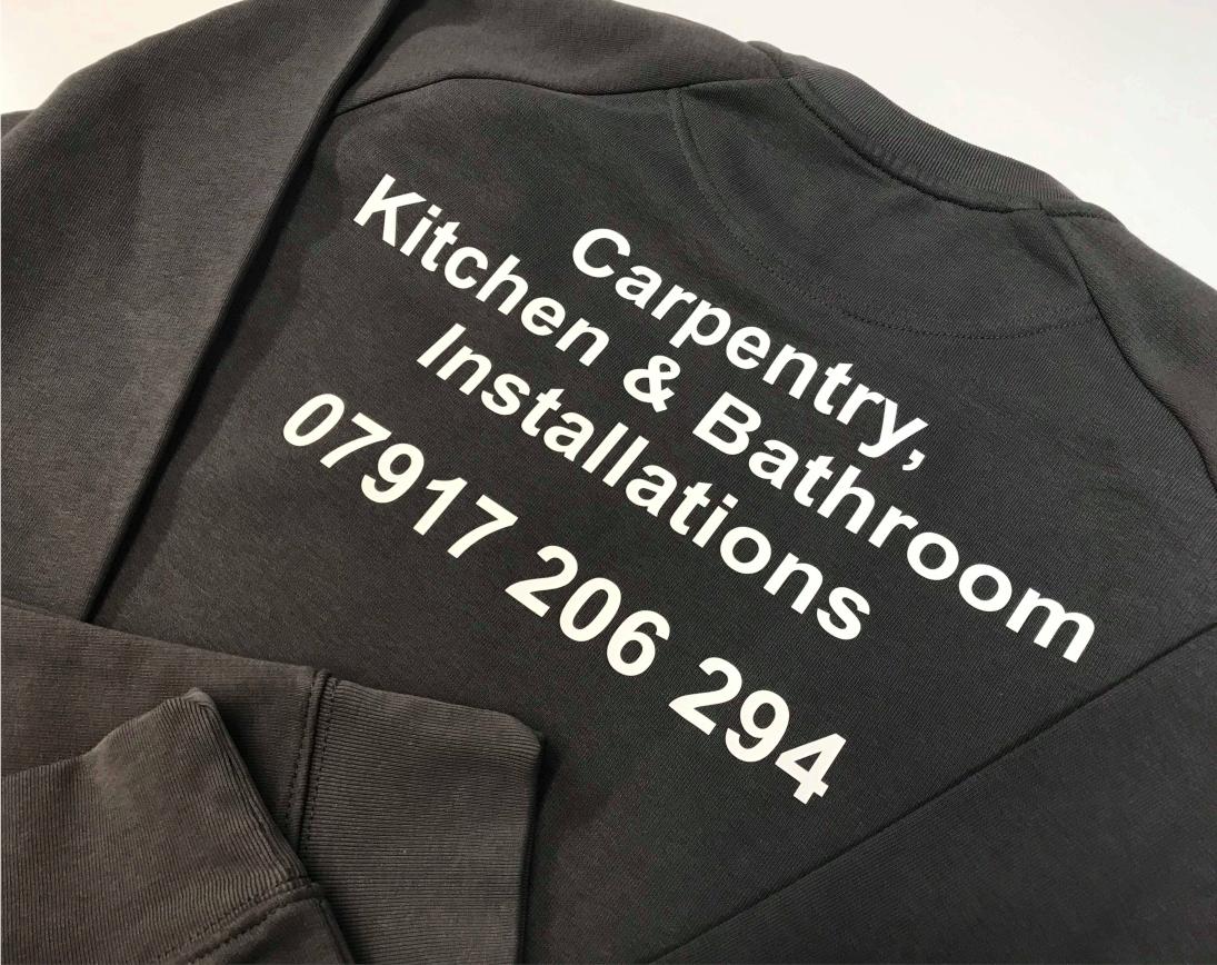 We have had a busy week printing lots of custom clothing, including a mixture of 38 #tshirts, hoodies &amp; sweatshirts for Reeves Property Installations #garmentprinting #branding #Bath