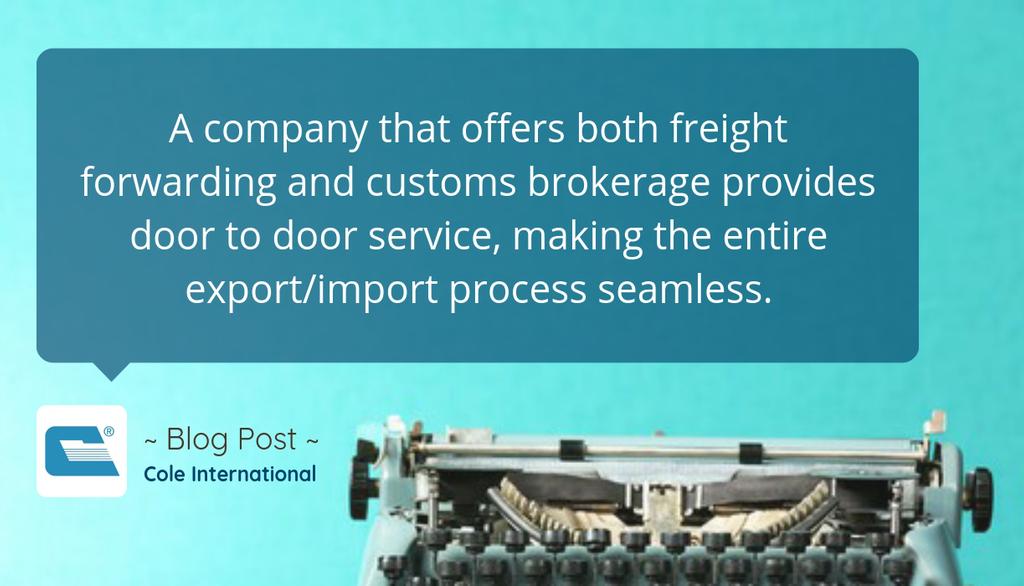 coleintl's tweet photo. Check out our new article: Freight forwarder vs. customs broker vs. full-service logistics provider https://t.co/zJYWgVtZjL #Logistics #ColeBlog #FreightForwarder #CustomsBroking https://t.co/YfIrgi54MC