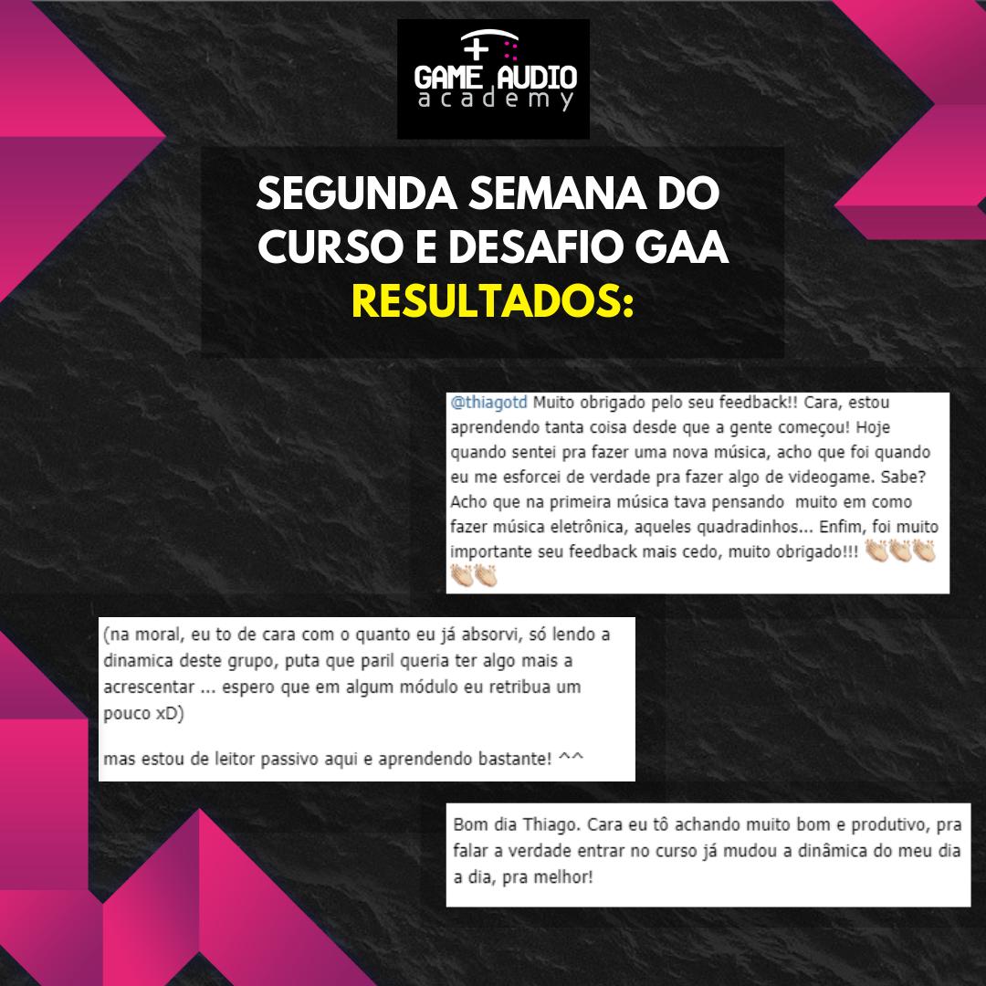 gameaudio_ac's tweet photo. Esses são os resultados de apenas duas semanas da nova turma! Consistência + acompanhamento = evolução!! Essa é a pegada da galera que está no Desafio de 30 dias do curso Game Audio Academy!

#gameaudio #gamemusic #cursodeaudio #gameaudioacademy #sounddesign #efeitossonoros #daw https://t.co/tQTwdVNvl0