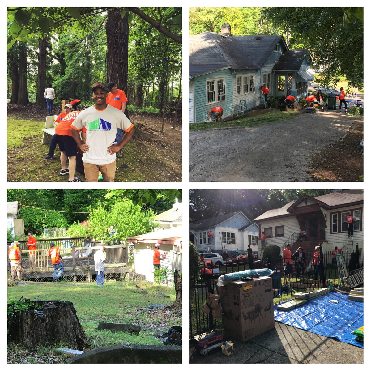 THD8413Prodesk's tweet photo. House#10 is in competition with Hector and Craig’s project. Awesome display of what we do on our day off. Block party rockin & Wooster brushes swinging, rakes & shovels digging. #THD145 @AMCTHD https://t.co/aLwgQNTuIH
