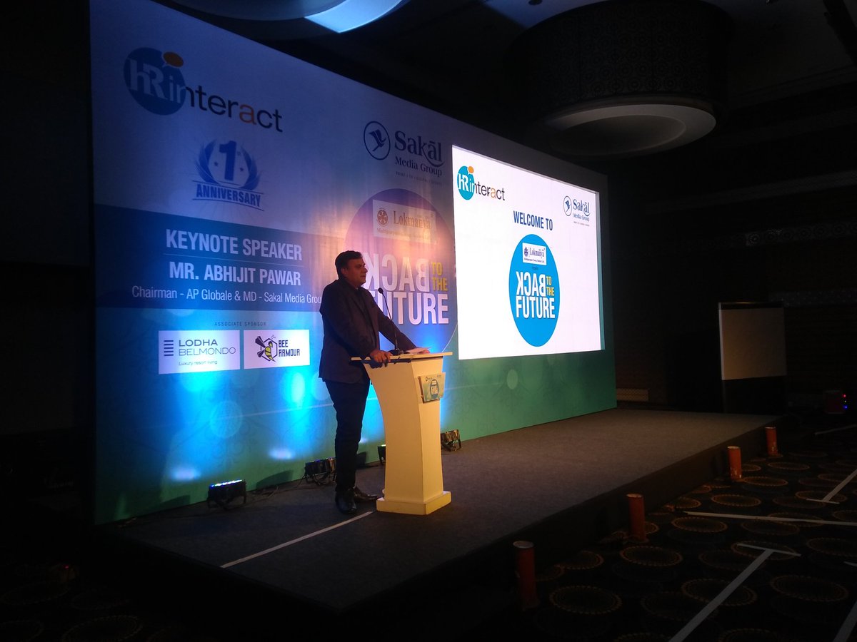 jashanjoshi's tweet photo. Mr @abhijitpawarapg , MD @SakalMediaNews addressing the #HR professionals at @HR_interact conference. #HRInteract https://t.co/poZVikscK4
