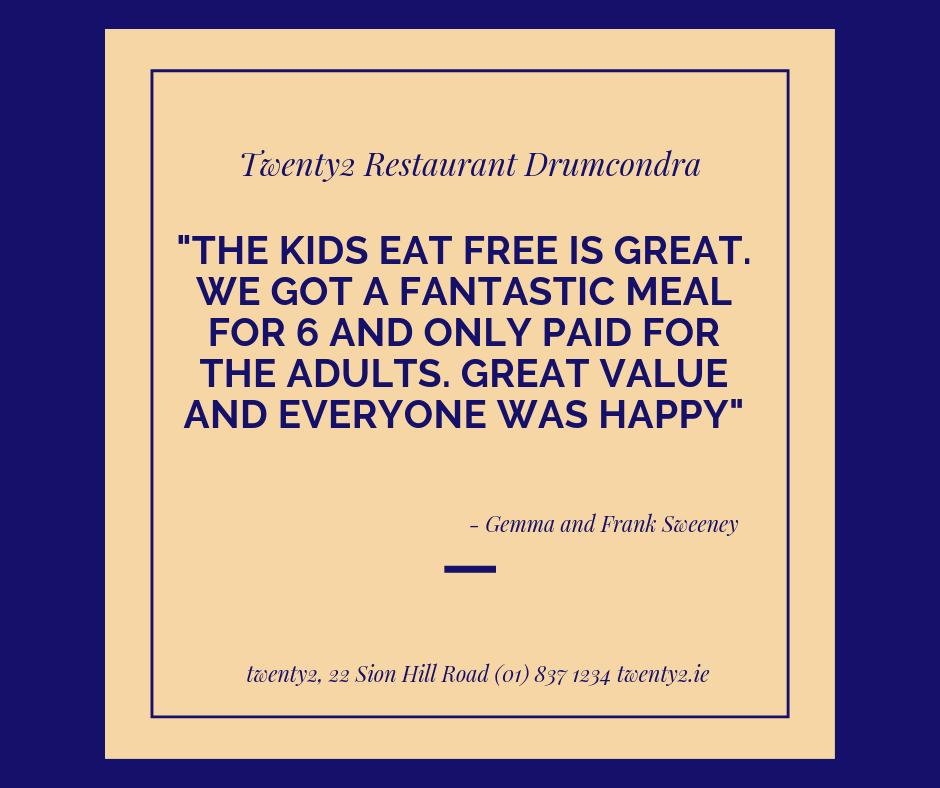 twenty2_D9's tweet photo. Another happy customer. Come and try twenty2 for yourself. 
#twenty2 #5star #reviews #dineinDublin https://t.co/aQOSmRxAGz