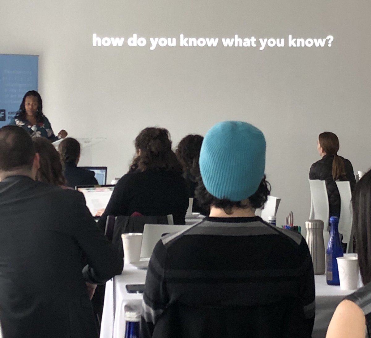 carlagannis's tweet photo. Algorithms for living : What does AI need from you? Asking AI what you need. Making sure tech is getting into hands outside of just the academy >> to underserved communities! // Brilliant talk by @stephdink presenting at @AnotherAIinArt #anOtherai https://t.co/kOztWJwrqE