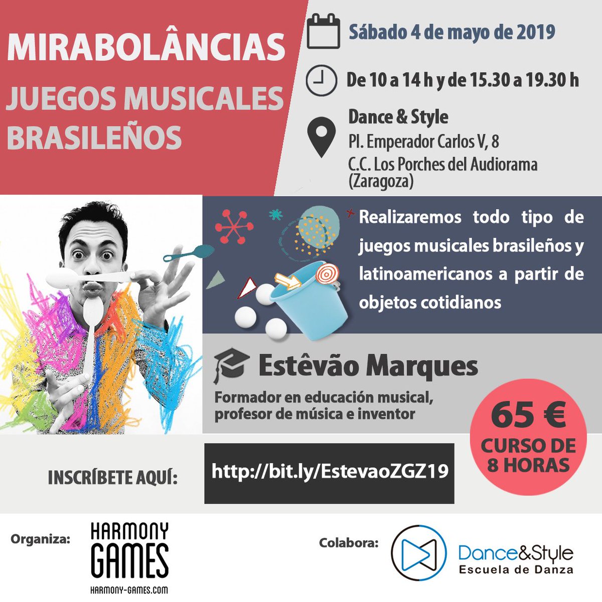 La semana que viene Estêvão Marques en #zaragoza

💥 8 horas de juegos brasileños. No te pierdas esta oportunidad!

📍 inscripciones: bit.ly/EstevaoZGZ19

#Musica #brincadeiras #educacion