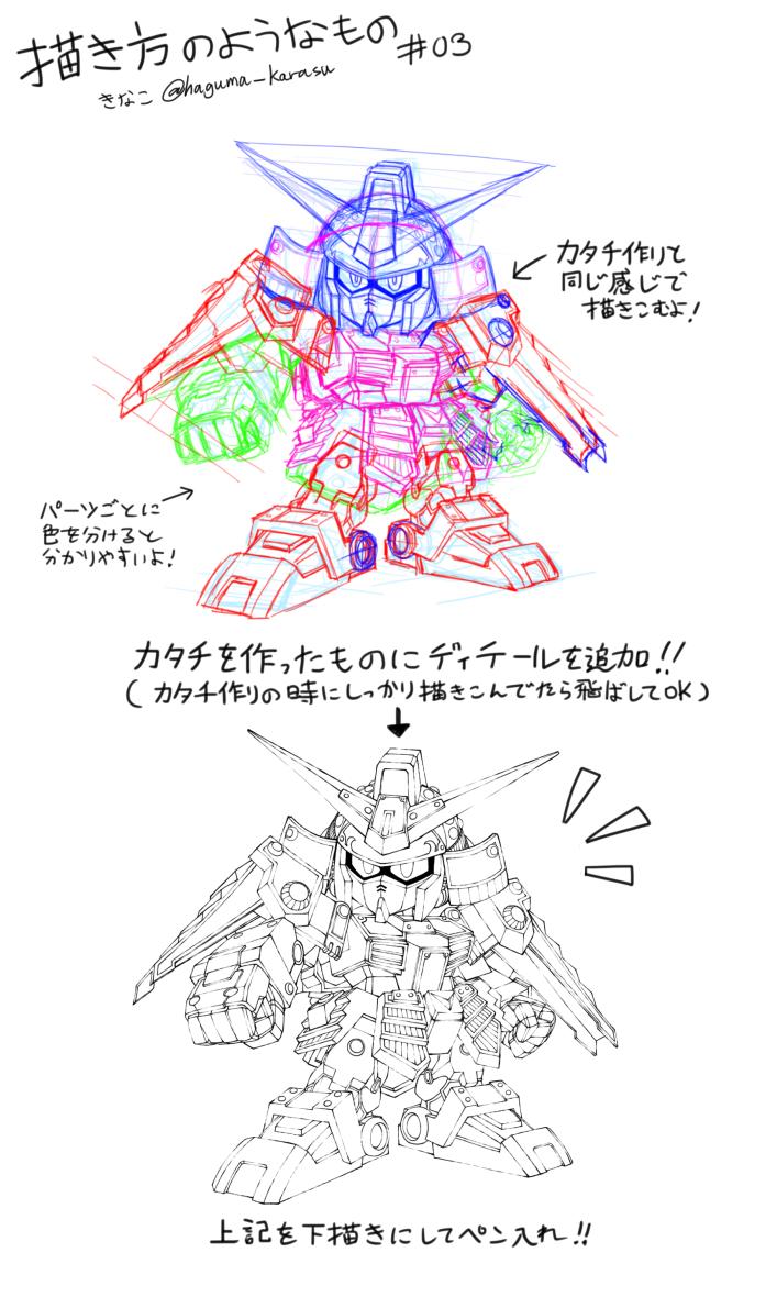 Twoucan Sdガンダムの描き方教室 の注目ツイート イラスト マンガ コスプレ モデル