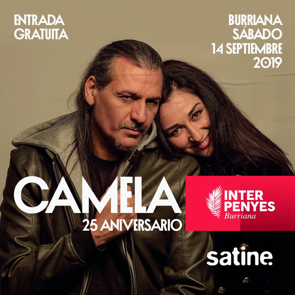 InterPenyesBur's tweet photo. @camelaoficial CONFIRMADOS!😍

Un clásico del panorama musical celebra 25 años en los escenarios como no podía ser de otra manera, harán una parada obligatoria en Burriana para hacernos disfrutar de un concierto totalmente gratuito.😁

@InterPenyesBur | #Satine https://t.co/GoyXwTX11Q