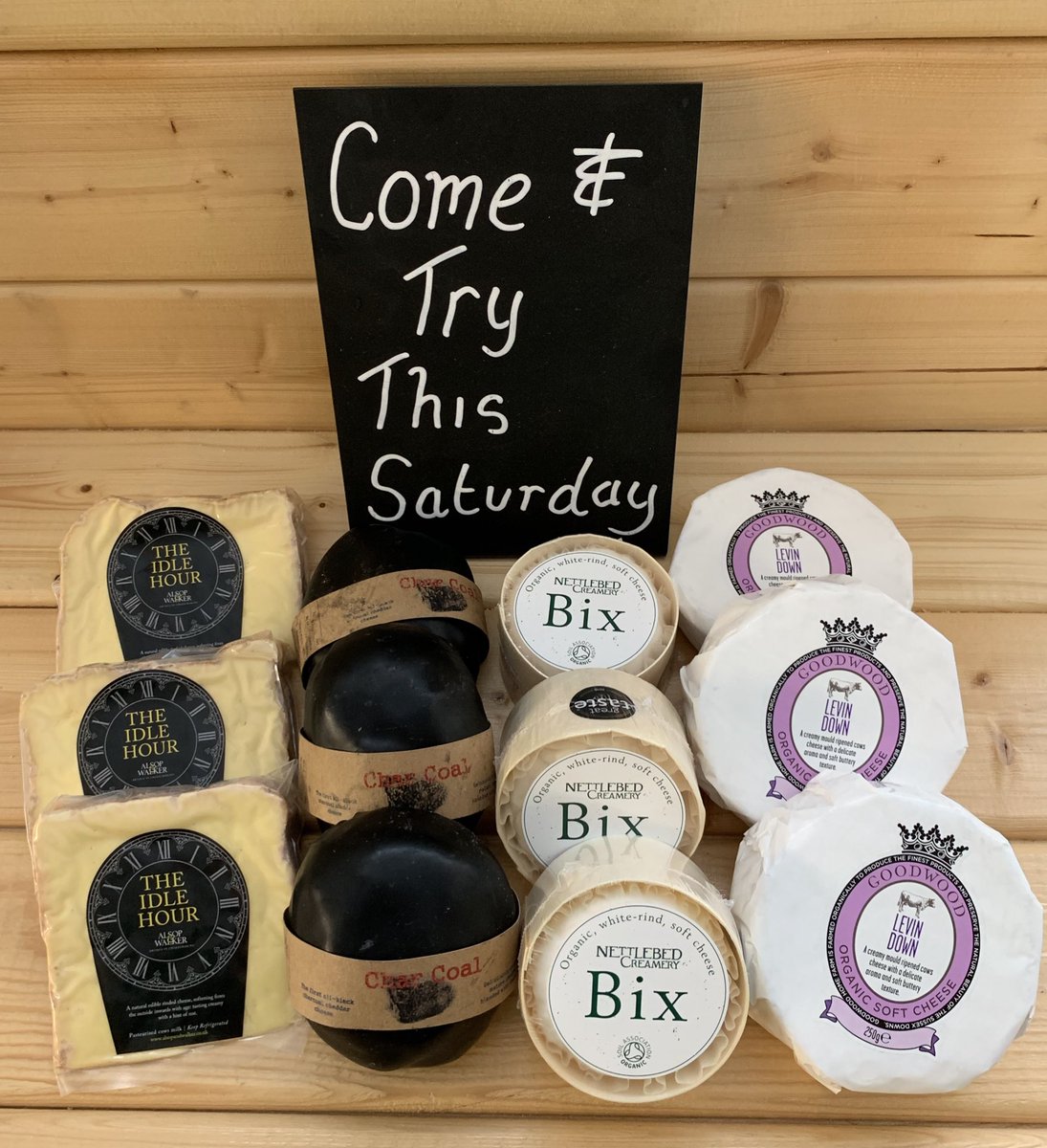 TheCheeseHut1's tweet photo. If you are out &amp; about in #hove tomorrow, come down &amp; try these great #cheeses ! #charcoalcheddar #theidlehour #bix #levindown ! Open from 10am with plenty of parking #britishcheese #sussexcherse #organiccheese #buylocal #supportlocal #hovelagoon #hoveseafront #sussex #cheese https://t.co/tYugRmwsgp