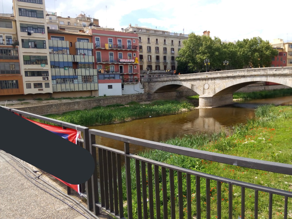 adria_compte's tweet photo. Les pancartes dels partits polítics hi poden ser, però les d'un col·lectiu estudiantil com @ForGirona que lluita per posar en el debat polític l'emergència climàtica global i fer front al canvi climàtic no? Com funciona això @girona_cat? https://t.co/5t7oBnja0b