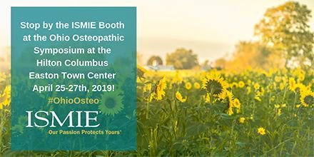 ISMIEMutual's tweet photo. @OhioDOs, ISMIE is co-sponsoring TODAY's Presidents Luncheon at the 2019 Ohio Osteopathic Symposium! And after lunch, drop by the ISMIE Booth to learn about our comprehensive protection for #DoctorsThatDO https://t.co/E3WGPasfMX #OhioOsteo #OhioDOMonth #CareLeadsHere https://t.co/UOtWITsh79
