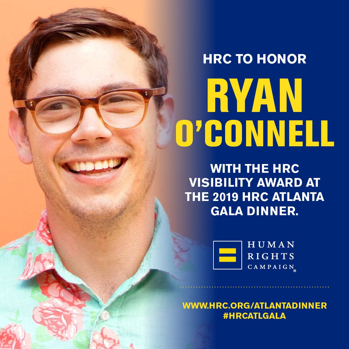HRC to honor Ryan O'Connell with the HRC Visibility Award