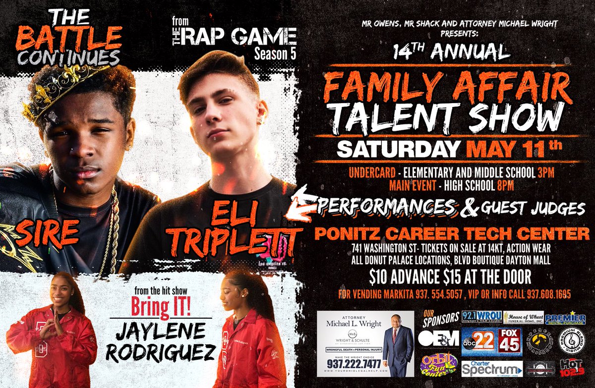 JayleneContorts's tweet photo. Don’t forget to get your tickets to the 14th annual Family Affair Talent Show in Dayton, OH. Information on the flyer. See you there. #TeamJaylene #JayleneRodriguez #FamilyAffairTalentShow #Dayton #Ohio #DaytonOH #TakentShow https://t.co/epTGnU6UbF