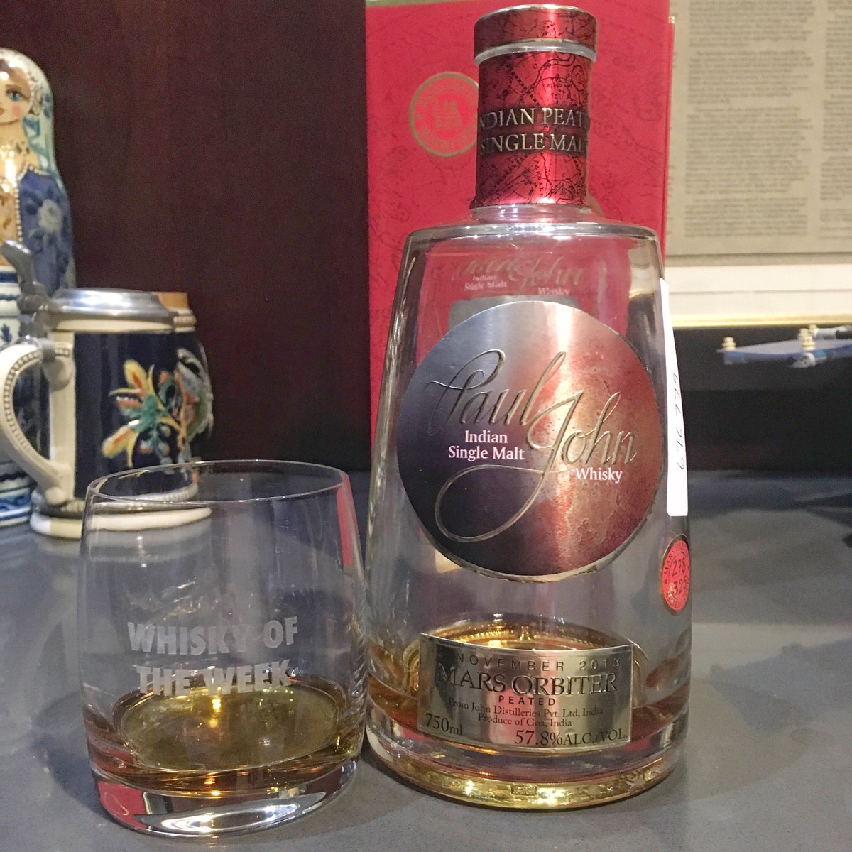 WhiskyoftheWeek's tweet photo. Whisky of the Week: @PaulJohnWhisky Mars Orbiter. Peat, fruity sweetness , chocolate covered oranges, nutmeg, toasted oak with warming spice. Unique and a wonderful celebration. Rating: Excellent. #MarsOrbiter #pauljohnwhisky #WhiskyoftheWeek #IndianWhisky https://t.co/iOd8lP3ePc