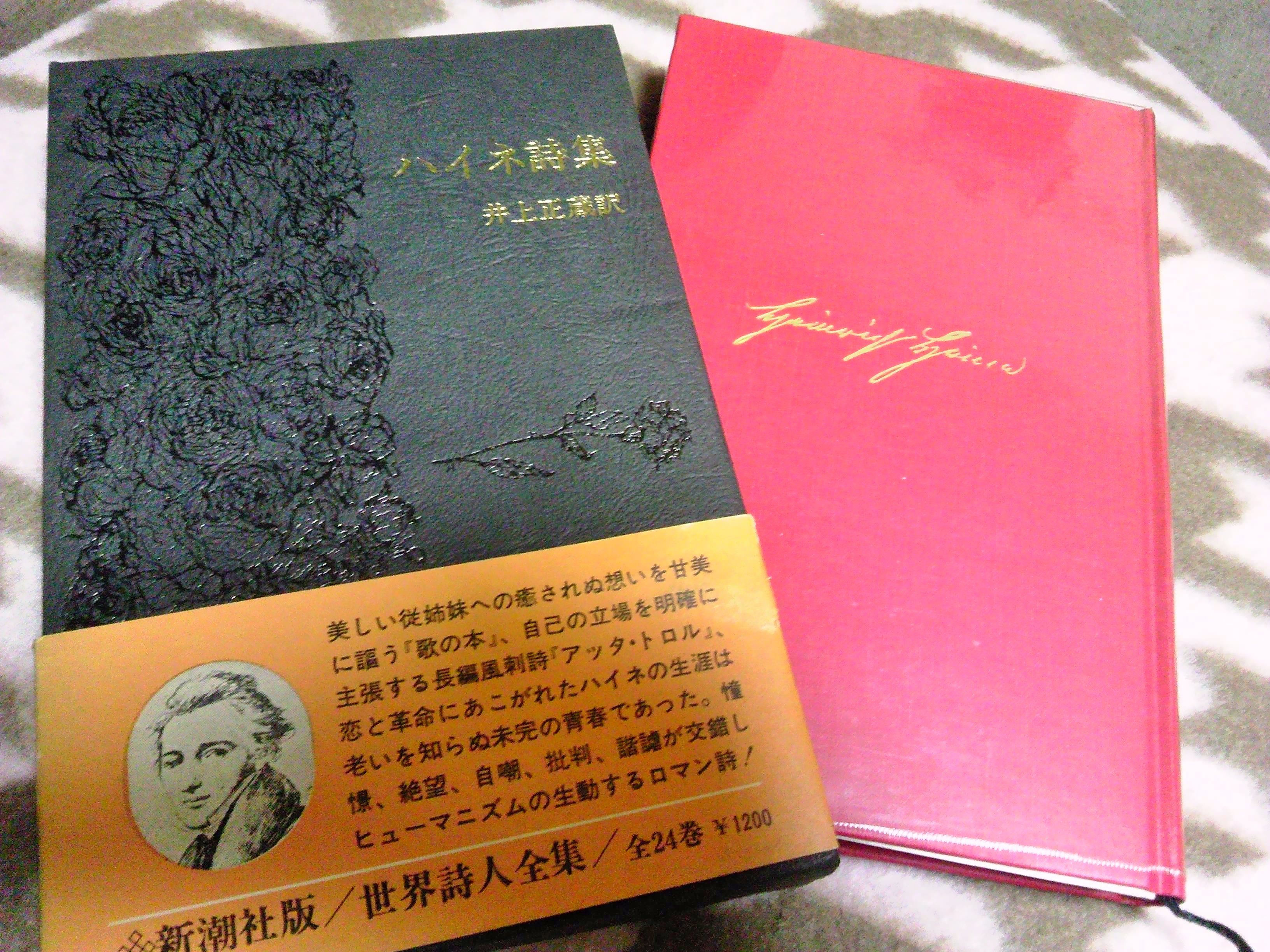 Hata ハイネの詩集も３００円だったから買った T Co Rnasesglum Twitter