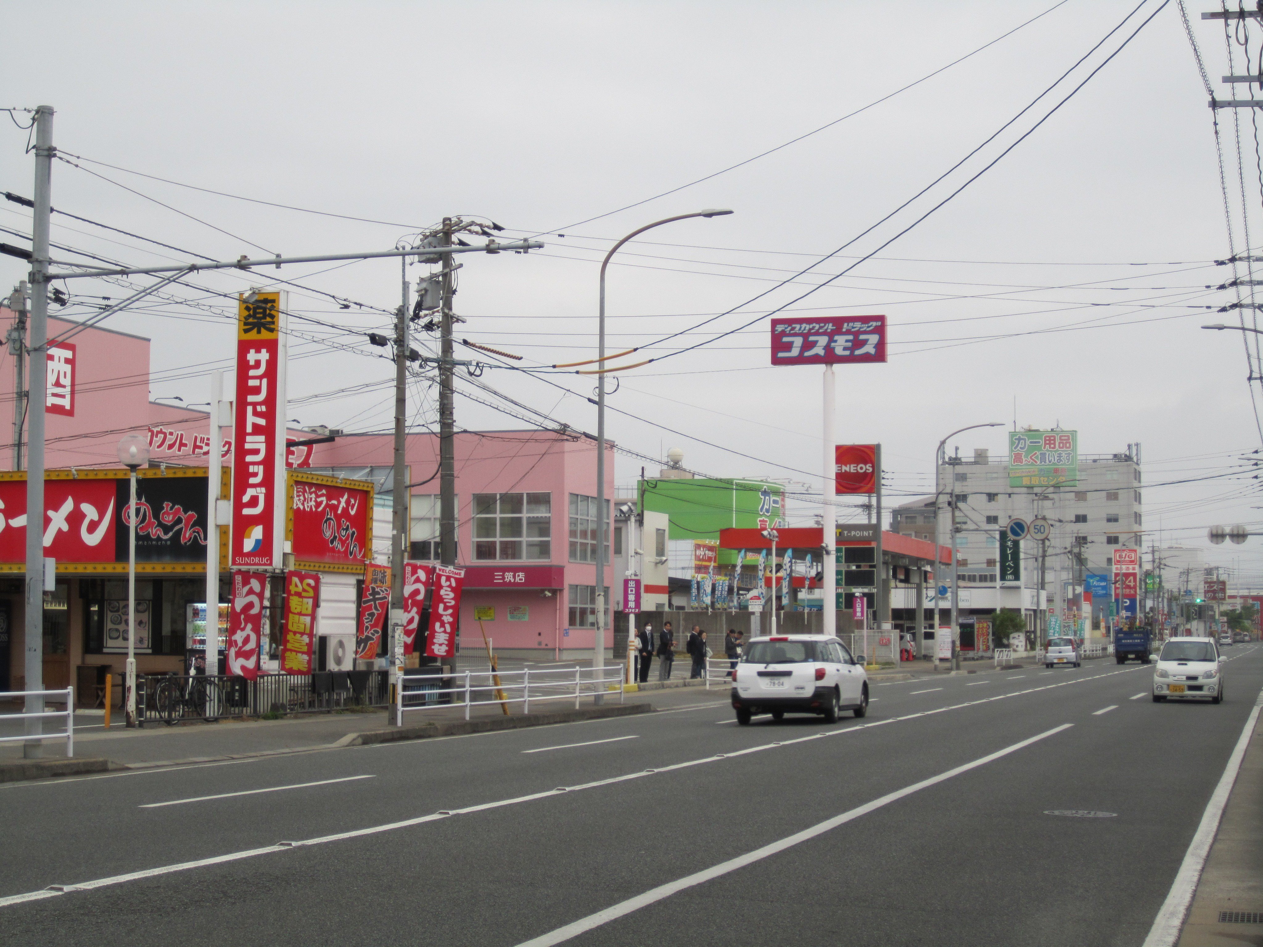 アシマネ ユニード三筑店 福岡市南区三筑2 1 8 年開店 九州sm ダイエー三筑店 00年ごろ撤退 筑紫通り沿い ホームセンター麦野店の並び 小型店舗 商店街という末期のユニードマート仕様 現在はサンドラッグが入店 ザ ビッグ南福岡との間に