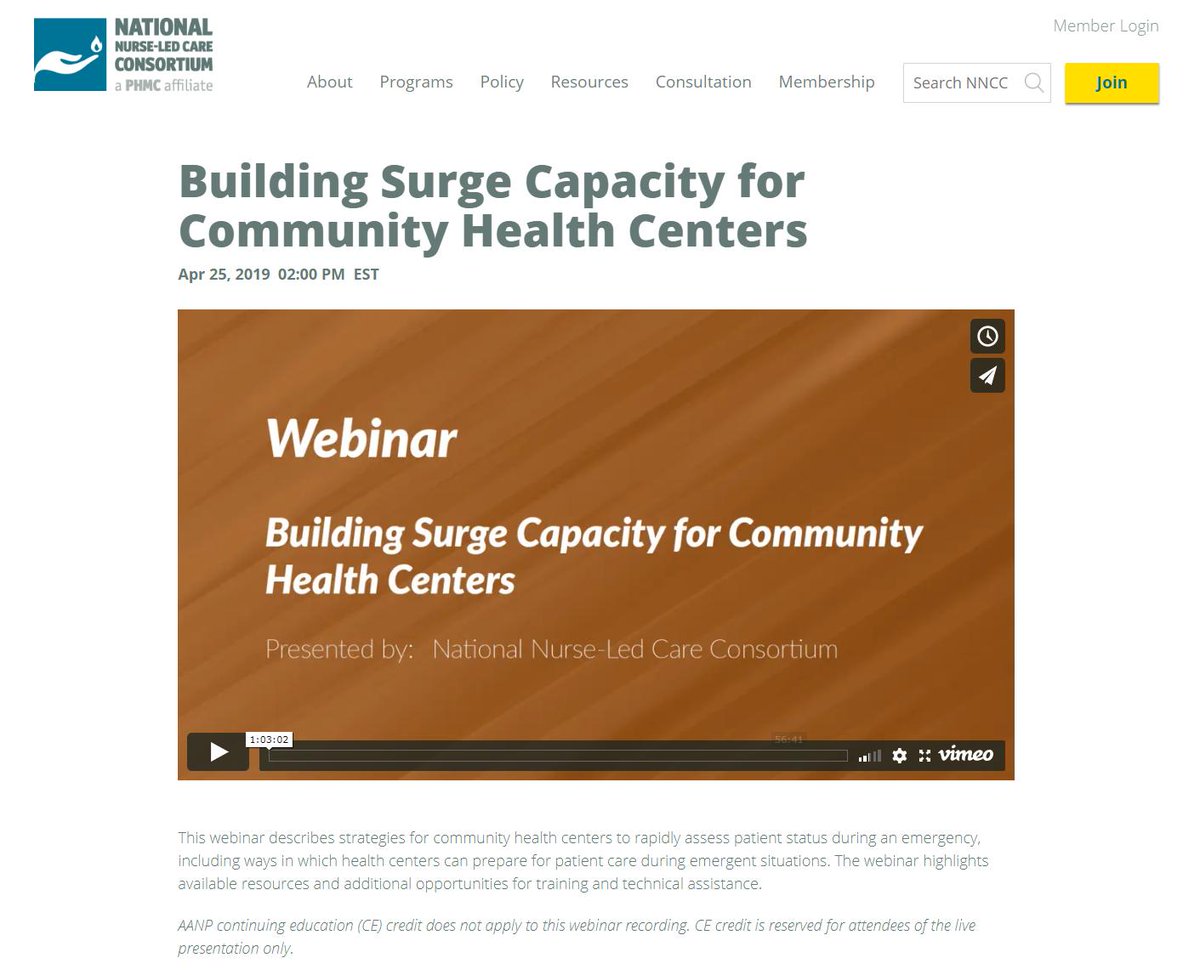 NurseLedCare's tweet image. Webinar recording now available on our website!

Building Surge Capacity for Community Health Centers

Watch it now! nurseledcare.org/past-webinars/…