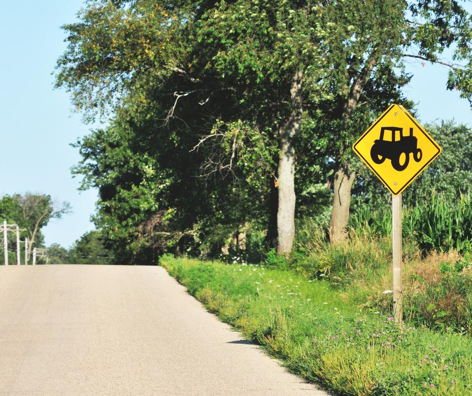 #SAFETYMOMENT Accidents on public roads involving tractors and other farm machinery occur every year. Farmers: be cautious when transporting farm equipment. Drivers: please share the road and be aware of your surroundings.