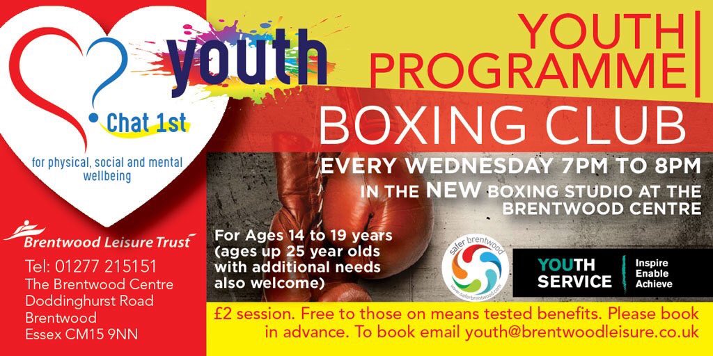 SIGN UP FOR OUR FIRST YOUTH BOXING CLASS AND TRAIN WITH @AnthonyOgogo To secure your place email youth@brentwoodleisure.co.uk - Places will be secured on a first come first served basis. All other details in flyer below! @brentwoodcentre @bltchat1st #anthonyogogo #youthboxing