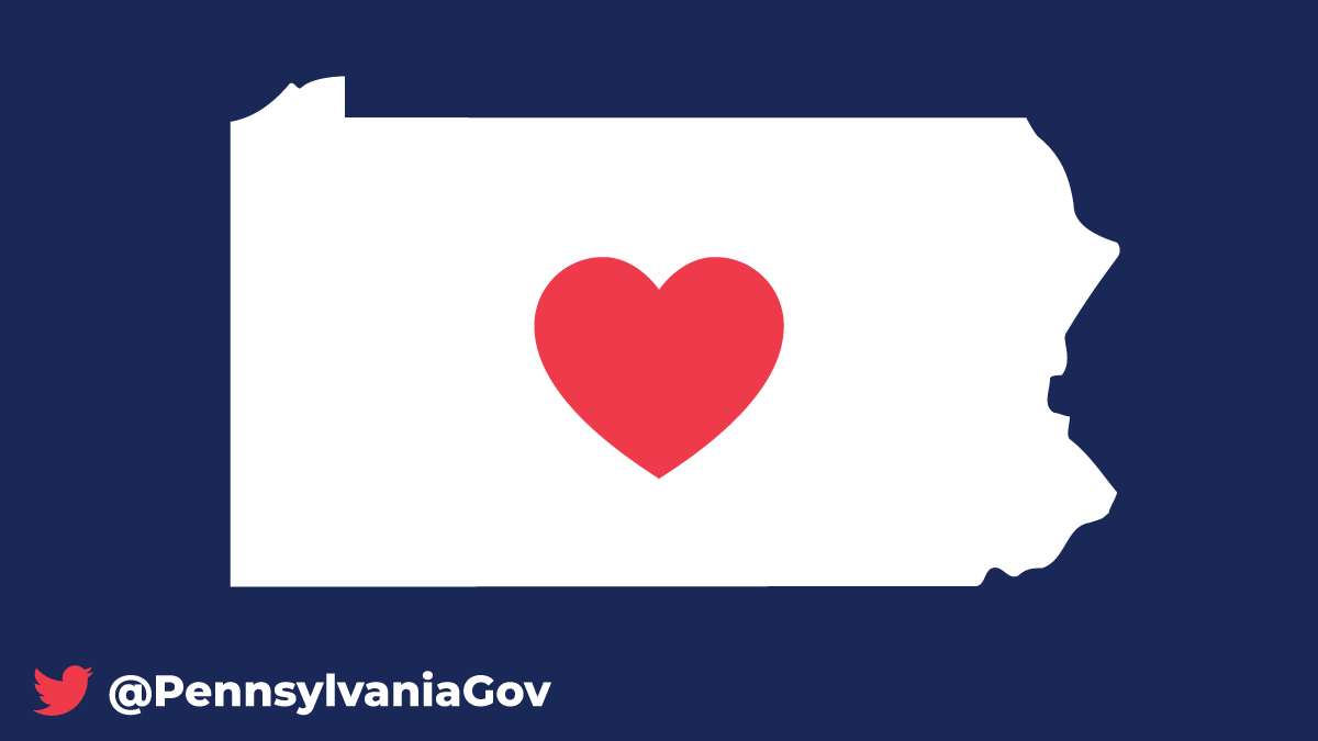 Pennsylvania with a heart.