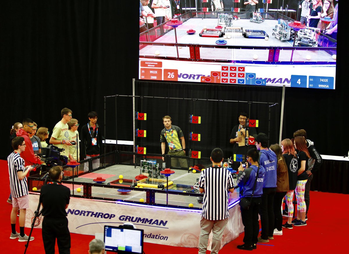 FRCRoboDawgs's tweet image. First three RoboDawg matches at the VEX World Championship.  Three RoboDawg wins.  Great teams here - this will be a battle all the way to Saturday