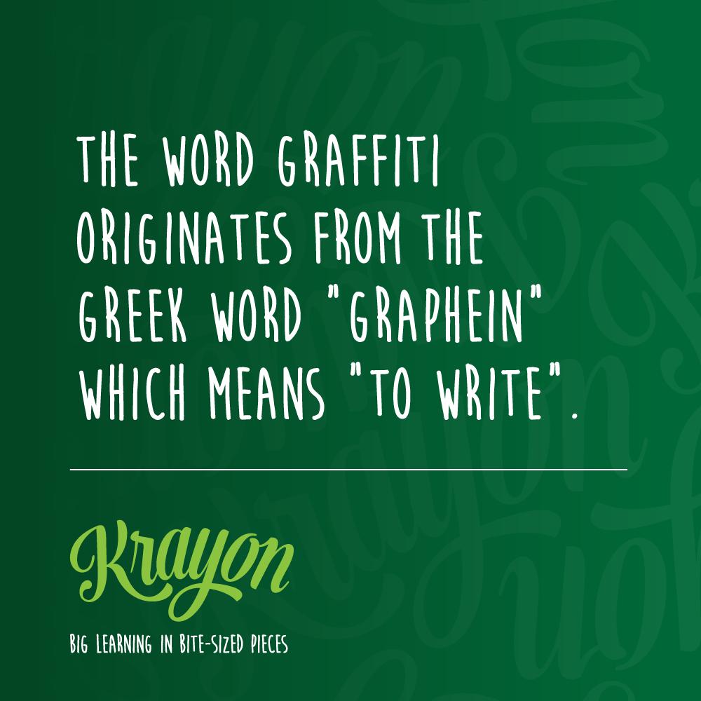 While we might think of graffiti as a modern art form, it's actually existed since ancient times, with examples dating back to ancient Egypt and the Roman Empire. #FridayFacts