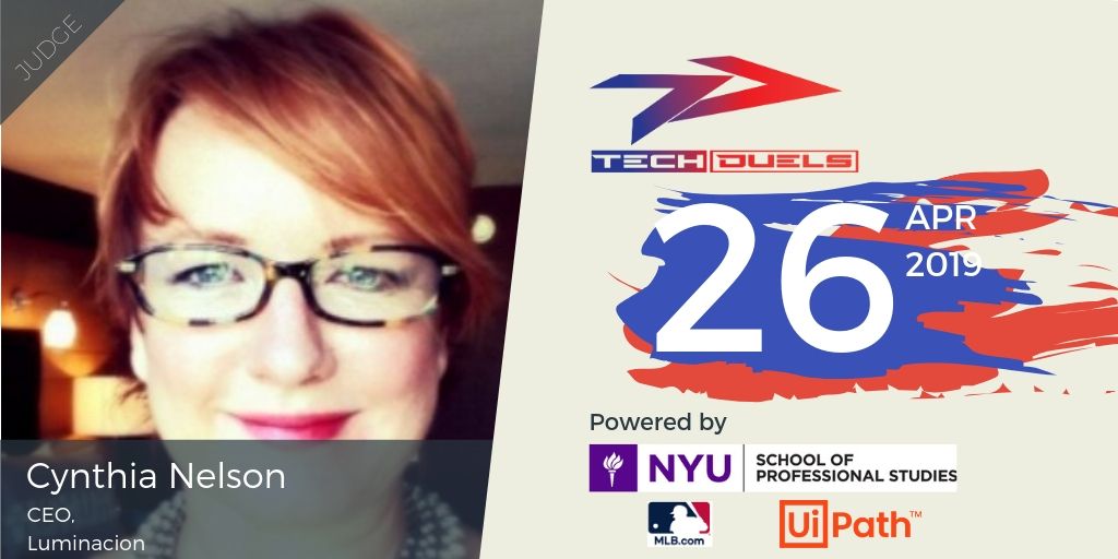 Excited for the next #TechDuels NYC with guest judge Cynthia Nelson of Luminacion. Register FREE and secure your spot for food: buff.ly/2IODNDb

#NYU #NYCTech #Blockchain #NYFemTech #WomeninTech