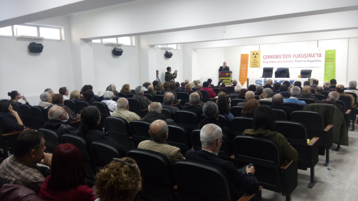 SinopNkp's tweet photo. "Çernobil'den Fukuşima'ya #Sinop Nükleer Güç Santralları" paneli başlıyor. #NükleereHayır https://t.co/FogDUIJPeq