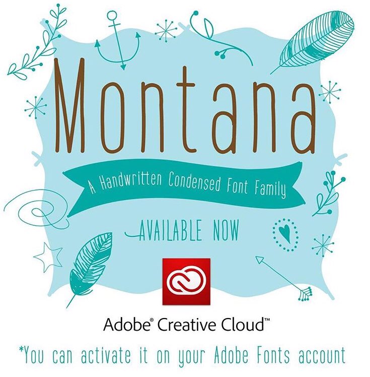Montana was handpicked by <a href="/AdobeFonts/">Adobe Fonts</a> to be featured on <a href="/creativecloud/">Adobe Creative Cloud</a> font selection. You can activate it on your #AdobeFonts profile and you’ll be buying us a ☕️ Enjoy it! . 
fonts.adobe.com/fonts/montana
.
.
.
.
.
#typography #lettering #graphicdesign