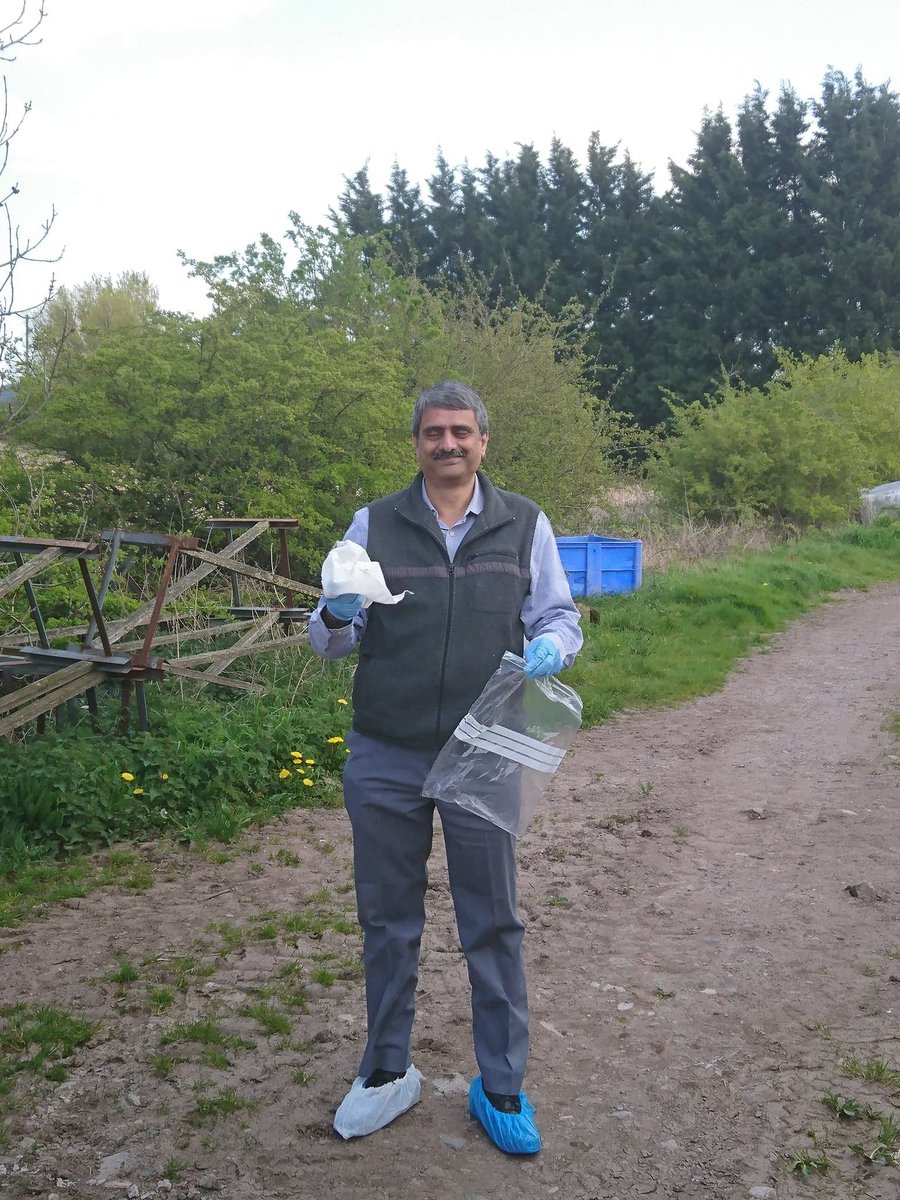 The DARPI team visiting a UK broiler farm and trying out some sampling techniques on the farm.