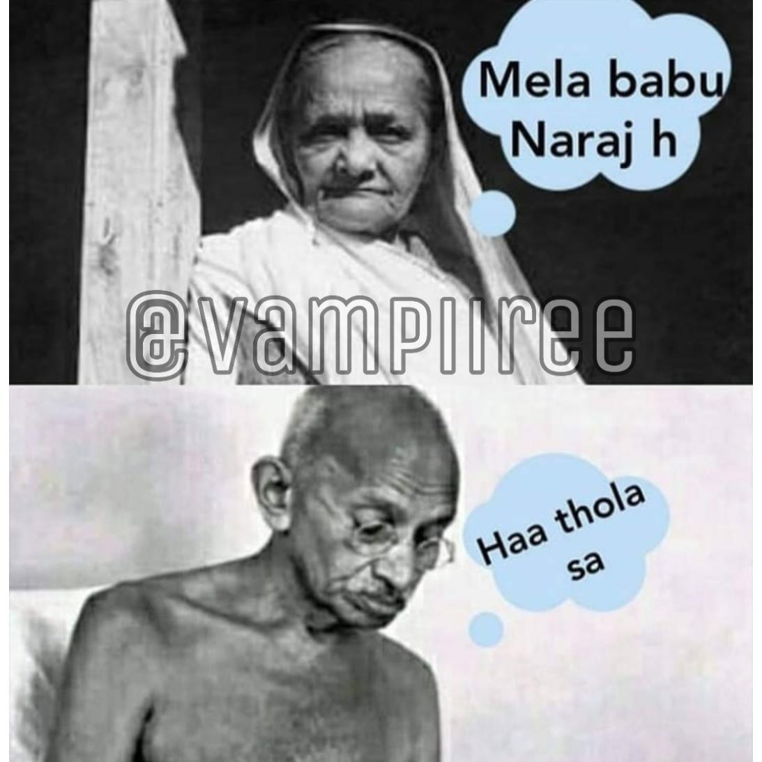 memerlicious_'s tweet photo. #gandhi bapu got no chill🥀💦 https://t.co/0n8lcVAnje