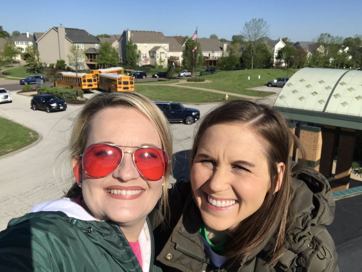 FairwayElem's tweet photo. Our view for the day!! Thank u to our @FairwayElem students &amp; community for raising $13000 for new playground equipment! #windy #whosscaredofheights @FairwayElemAP #itisquietuphere #statementglasses #FairwayFamily @ROCK_Supt @rockwoodschools https://t.co/JA5geIOgd5