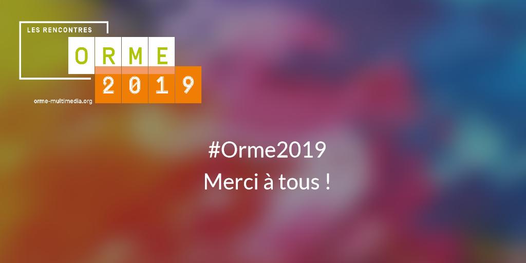 Cette édition des Rencontres #Orme2019 dédiée à la #CitoyennetéNumérique s'achève ! 
Merci à tous, participants, partenaires, enseignants, exposants, élèves, intervenants ! 👏👏👏
