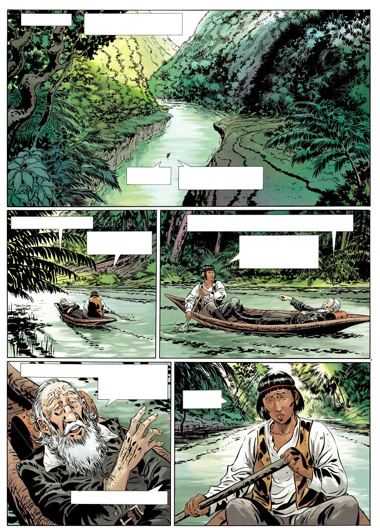 KowalskiPiotr's tweet photo. BADLANDS #1 colored by Aurore Folny.I drew the entire page using two brushes and Chinese black ink.Pure fun https://t.co/zdBfHxBYy2