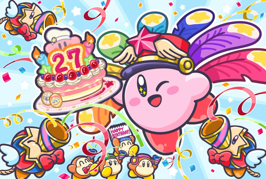 本日 4月27日 はカービィの誕生日 27周年をお祝いした いろいろなイラスト 動画が公開 ゲーム エンタメ最新情報のファミ通 Com
