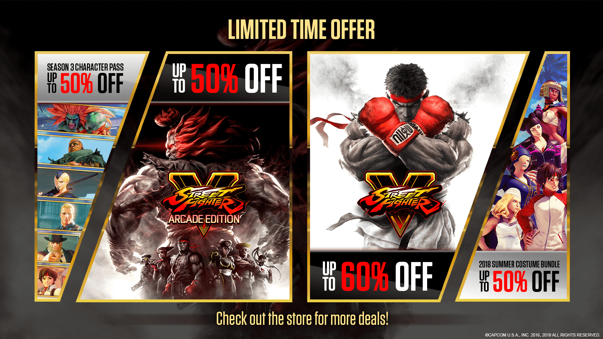 Street Fighter V Arcade Edition Summer Character Bundle Includes E