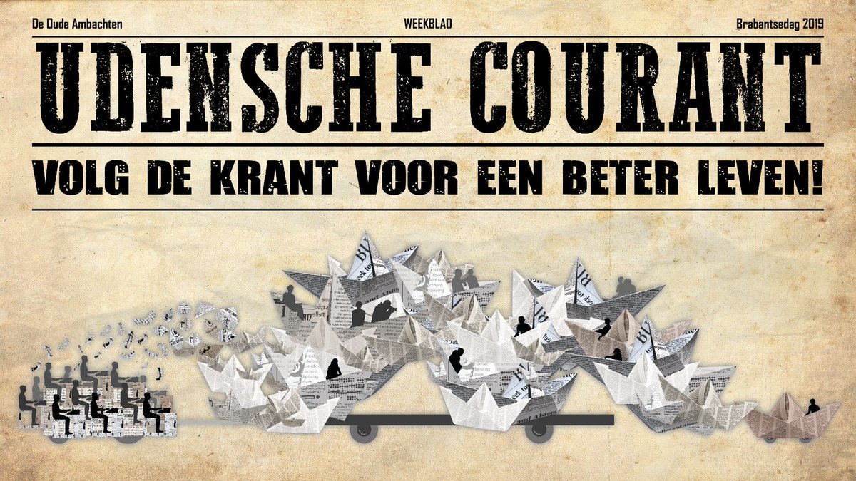 deoudeambachten's tweet photo. DE OUDE AMBACHTEN PRESENTEERT.... De Udensche Courant - Volg de krant voor een beter leven 📰. Tijdens de parade op 25 augustus 2019 zal De Oude Ambachten laten zien hoe de krant uitkomst bood na de Tweede Wereldoorlog. Check onze website voor meer informatie! https://t.co/fvTwfNe6MV