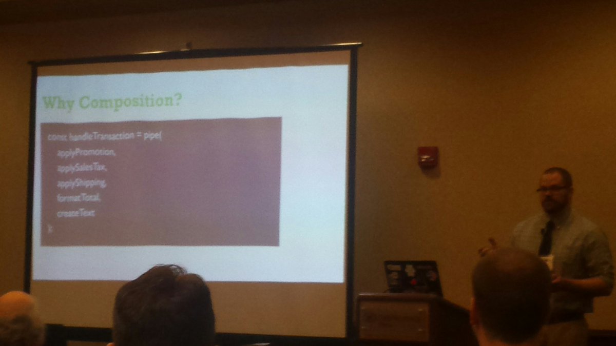 FunctionalKnox's tweet image. Learning some composition with @codefornerds at #LambdaSquared2019. Piping is pretty cool!