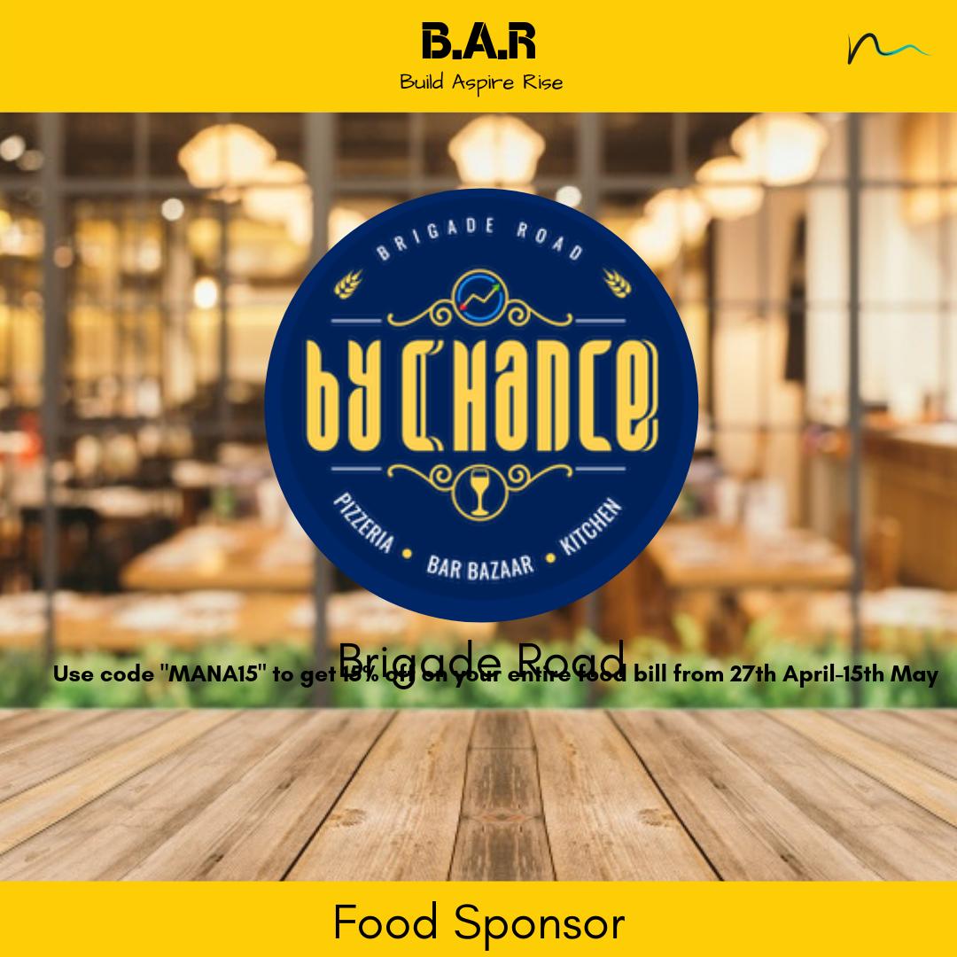 TheManaNetwork's tweet photo. They say good food is always a good investment! Who else to get on board than @bychanceblr to prove this right! 
This is an amazing place right on Brigade road.Come, enjoy and relish some delicious food and beverages throughout the event😀
Very few slots before we close! Book now https://t.co/E0la7cptGI